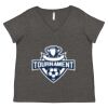 Women's Curvy Collection Fine Jersey V-Neck Tee Thumbnail