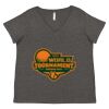 Women's Curvy Collection Fine Jersey V-Neck Tee Thumbnail