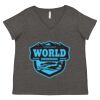 Women's Curvy Collection Fine Jersey V-Neck Tee Thumbnail