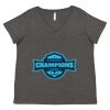Women's Curvy Collection Fine Jersey V-Neck Tee Thumbnail