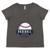 Women's Curvy Collection Fine Jersey V-Neck Tee Thumbnail