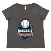 Women's Curvy Collection Fine Jersey V-Neck Tee Thumbnail