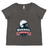 Women's Curvy Collection Fine Jersey V-Neck Tee Thumbnail