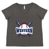Women's Curvy Collection Fine Jersey V-Neck Tee Thumbnail