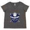 Women's Curvy Collection Fine Jersey V-Neck Tee Thumbnail