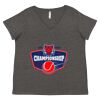 Women's Curvy Collection Fine Jersey V-Neck Tee Thumbnail