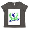 Women's Curvy Collection Fine Jersey V-Neck Tee Thumbnail