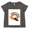 Women's Curvy Collection Fine Jersey V-Neck Tee Thumbnail