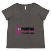Women's Curvy Collection Fine Jersey V-Neck Tee Thumbnail