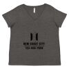 Women's Curvy Collection Fine Jersey V-Neck Tee Thumbnail