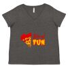 Women's Curvy Collection Fine Jersey V-Neck Tee Thumbnail