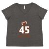 Women's Curvy Collection Fine Jersey V-Neck Tee Thumbnail