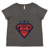 Women's Curvy Collection Fine Jersey V-Neck Tee Thumbnail