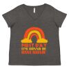Women's Curvy Collection Fine Jersey V-Neck Tee Thumbnail