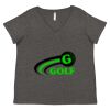 Women's Curvy Collection Fine Jersey V-Neck Tee Thumbnail