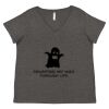 Women's Curvy Collection Fine Jersey V-Neck Tee Thumbnail