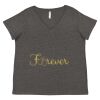 Women's Curvy Collection Fine Jersey V-Neck Tee Thumbnail