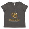 Women's Curvy Collection Fine Jersey V-Neck Tee Thumbnail