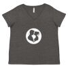 Women's Curvy Collection Fine Jersey V-Neck Tee Thumbnail