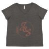 Women's Curvy Collection Fine Jersey V-Neck Tee Thumbnail