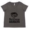 Women's Curvy Collection Fine Jersey V-Neck Tee Thumbnail