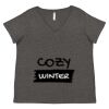 Women's Curvy Collection Fine Jersey V-Neck Tee Thumbnail