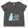 Women's Curvy Collection Fine Jersey V-Neck Tee Thumbnail