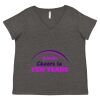 Women's Curvy Collection Fine Jersey V-Neck Tee Thumbnail