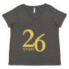 Women's Curvy Collection Fine Jersey V-Neck Tee Thumbnail