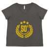 Women's Curvy Collection Fine Jersey V-Neck Tee Thumbnail