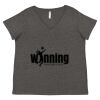 Women's Curvy Collection Fine Jersey V-Neck Tee Thumbnail