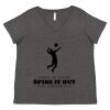 Women's Curvy Collection Fine Jersey V-Neck Tee Thumbnail