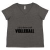 Women's Curvy Collection Fine Jersey V-Neck Tee Thumbnail