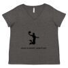 Women's Curvy Collection Fine Jersey V-Neck Tee Thumbnail