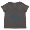 Women's Curvy Collection Fine Jersey V-Neck Tee Thumbnail