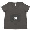 Women's Curvy Collection Fine Jersey V-Neck Tee Thumbnail