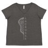 Women's Curvy Collection Fine Jersey V-Neck Tee Thumbnail