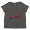 Women's Curvy Collection Fine Jersey V-Neck Tee Thumbnail