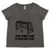 Women's Curvy Collection Fine Jersey V-Neck Tee Thumbnail