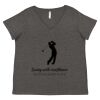 Women's Curvy Collection Fine Jersey V-Neck Tee Thumbnail