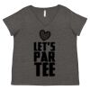 Women's Curvy Collection Fine Jersey V-Neck Tee Thumbnail