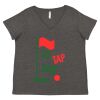 Women's Curvy Collection Fine Jersey V-Neck Tee Thumbnail