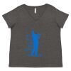 Women's Curvy Collection Fine Jersey V-Neck Tee Thumbnail