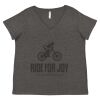 Women's Curvy Collection Fine Jersey V-Neck Tee Thumbnail