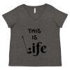 Women's Curvy Collection Fine Jersey V-Neck Tee Thumbnail
