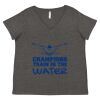 Women's Curvy Collection Fine Jersey V-Neck Tee Thumbnail