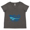Women's Curvy Collection Fine Jersey V-Neck Tee Thumbnail