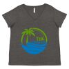 Women's Curvy Collection Fine Jersey V-Neck Tee Thumbnail