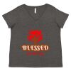 Women's Curvy Collection Fine Jersey V-Neck Tee Thumbnail