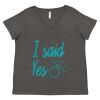 Women's Curvy Collection Fine Jersey V-Neck Tee Thumbnail